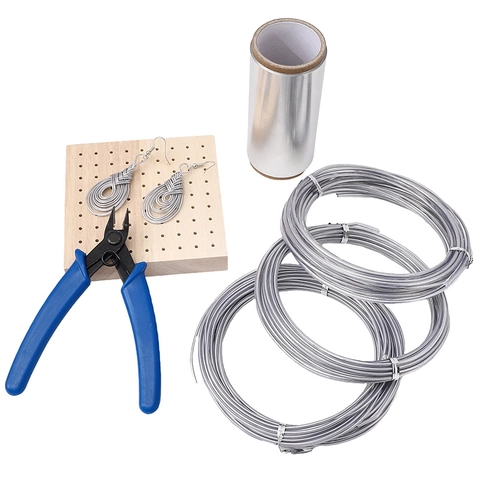 Silver Aluminum Craft Wire For Jewelry Making DIY Bracelet Necklace Hand Winding Flexible Metal Wire Professional Cutting Pliers Jewelry Supplies