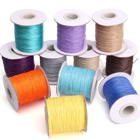 Cordón Encerado Coreano De Colores Para Fabricación De Joyas DIY Pulsera Collar Hecho A Mano Hilo De Artesanía Accesorios