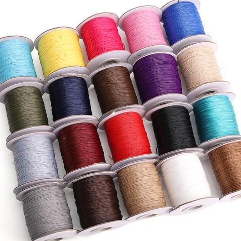 Cordón Encerado Coreano De Colores Para Fabricación De Joyas DIY Pulsera Collar Hecho A Mano Hilo De Artesanía Accesorios