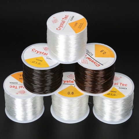 Crystal Tec Elastic Cord For Jewelry Making Clear Black Red Coffee Beading Thread For DIY Bracelet Necklace Repair String