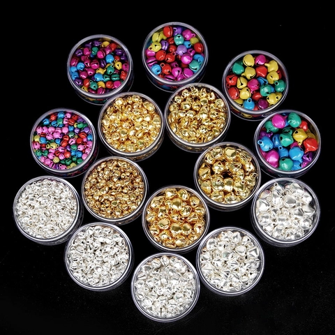 Bunte Kupfer Glöckchen Für Schmuckherstellung DIY Handwerk Metall Kleine Glocken Für Weihnachten Haus Dekoration Haustier Halsband Anhänger