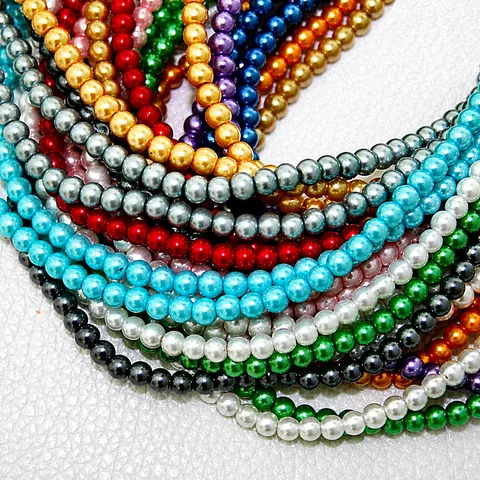 Round Glass Artificial Pearl Beads For Jewelry Making DIY Loose Spacer Beads For Necklace Bracelet Craft Accessories 4mm 6mm 8mm 10mm