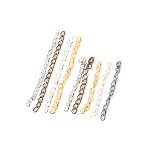 Alloy Metal Jewelry Extension Chains Tail Chain Connector For Handmade Earrings Bracelet Necklace Making Gold Silver Bronze