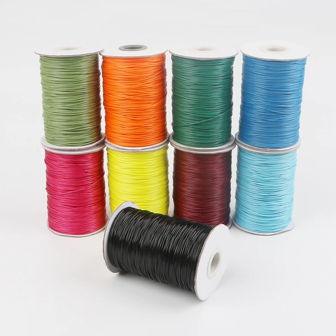 Premium Waxed Cord Korean Style Polyester Thread For DIY Bracelet Necklace Jewelry Making Braided Faux Leather Look Rope Accessory