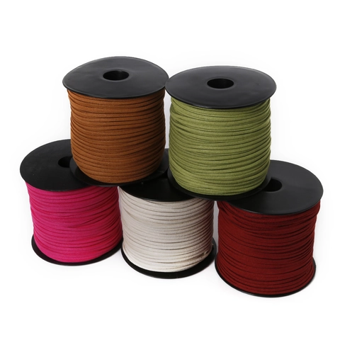 Suede Cord For DIY Jewelry Making Microfiber Faux Leather String Flat Beaded Crafts Material For Necklaces Bracelets Accessory