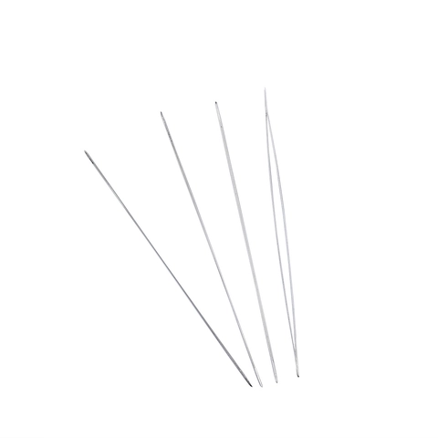 Set di Aghi per Perline con Cruna Grande in Acciaio Inossidabile Sottili Aghi Aperti per la Creazione di Gioielli Fai-da-te Bracciali Collane