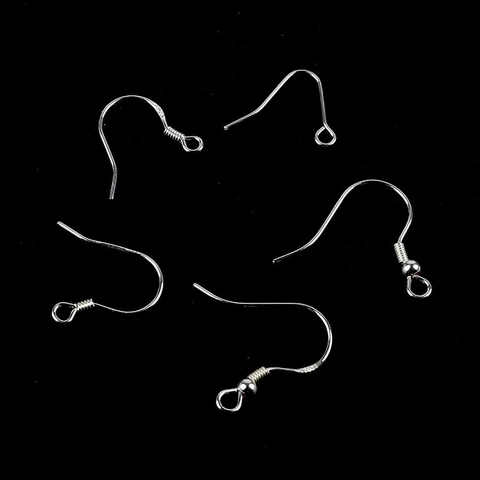 S925 Sterling Silver Earring Hooks Fishhook Earwire Connectors For DIY Jewelry Making Findings Handmade Earring Accessories