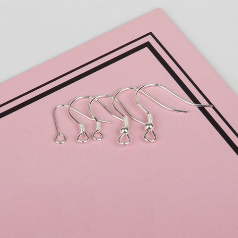 S925 Sterling Silver Earring Hooks Fishhook Earwire Connectors For DIY Jewelry Making Findings Handmade Earring Accessories