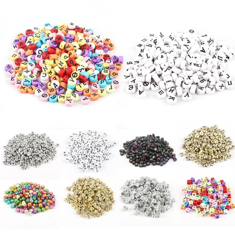 Acryl Alphabet Perlen Für DIY Schmuckherstellung Bunte Flach Rund Buchstaben Perlen Für Handgefertigte Armbänder Halsketten