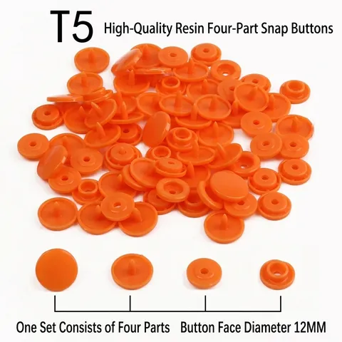 T5 Resin Snap Buttons Set With Pliers Tool Colorful Plastic Press Studs For DIY Sewing Baby Clothes Children Clothing Fasteners Kit