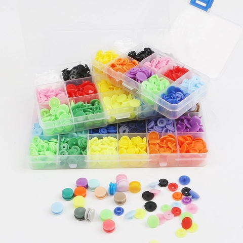 T5 Resin Snap Buttons Set With Pliers Tool Colorful Plastic Press Studs For DIY Sewing Baby Clothes Children Clothing Fasteners Kit