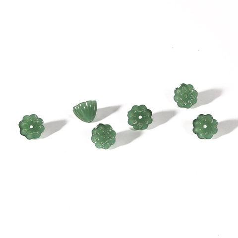 Αρχαίο Στυλ Χάντρες Λωτού από Γυαλί Lampwork 10mm Λουλουδάτες Χαλαρές Χάντρες για Χειροποίητα Κοσμήματα DIY Hanfu