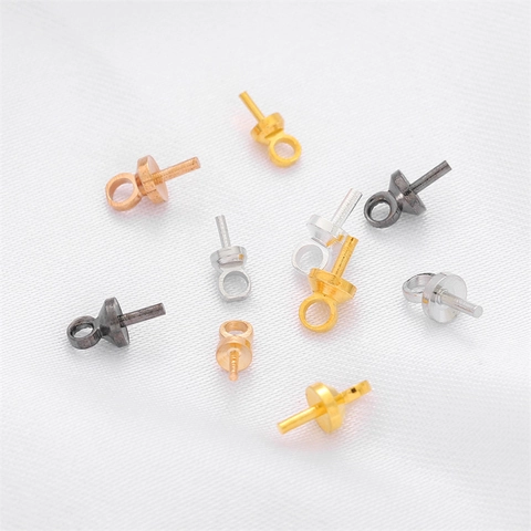 Electroplated Copper Cup Peg Bails Findings Sheep Eye Pins Pendant Connectors For Handmade DIY Necklace Earring Jewelry Making Supplies