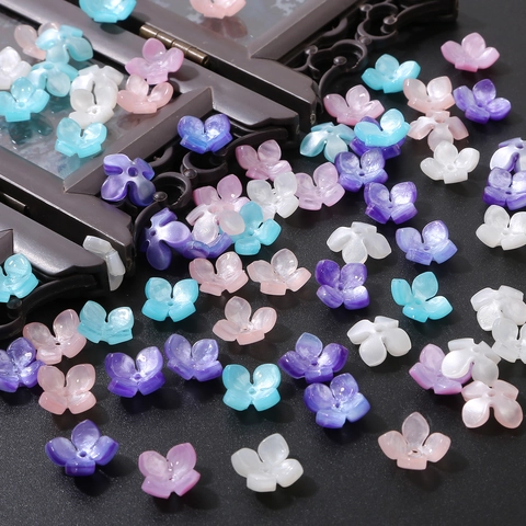 Petali di Ortensia in Acetato di Resina per Creazione Gioielli Fai da Te Orecchini Forcine 14mm Accessori Floreali