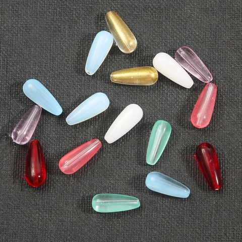 Vintage Bunte Glas Wassertropfen Perlen Für DIY Haarnadel Schmuck Machen Tränen Lose Perlen Handgemachtes Zubehör Mehrfarbig