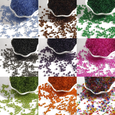 Transparent Colored Glass Seed Beads For DIY Handmade Jewelry Accessories Bracelet Necklace Making Women Girls Craft Gifts