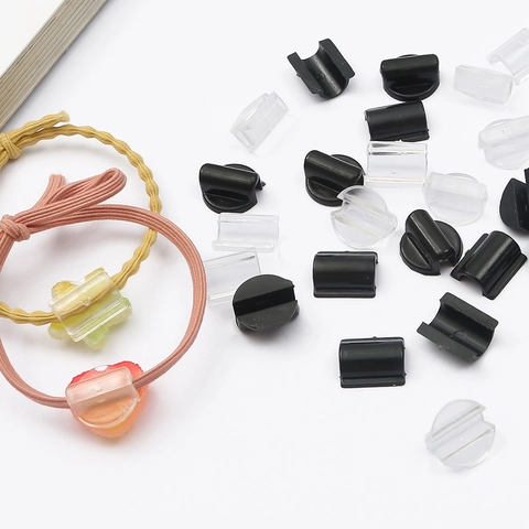 DIY Hair Ribbon Buckle Plastic Rubber Band Connector Headwear Accessories For Hair Tie Making Craft Findings Minimalist Style