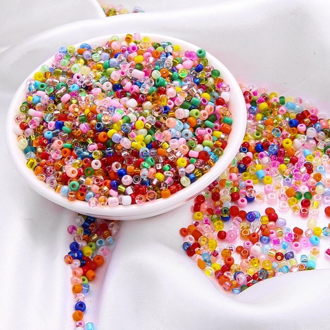 Glass Seed Beads For Jewelry Making DIY Craft Round Spacer Beads For Bracelet Necklace Hairpin Tassel Jewelry Making Accessory