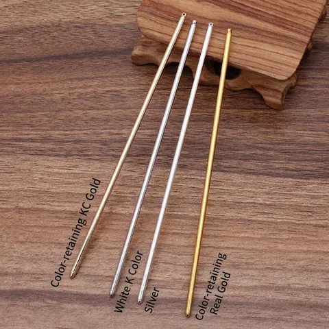 Metal DIY Hair Accessory Findings Hairpins Combs U Shaped Pins Jewelry Making Components Vintage Ancient Style Hairstick Material Gold Silver Tone