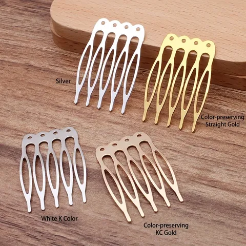 Metal DIY Hair Accessory Findings Hairpins Combs U Shaped Pins Jewelry Making Components Vintage Ancient Style Hairstick Material Gold Silver Tone