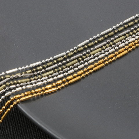 Iron Bamboo Joint Ball And Bar Chain For DIY Jewelry Making Earrings Bracelets Hanfu Hair Accessories Material Metal Chain