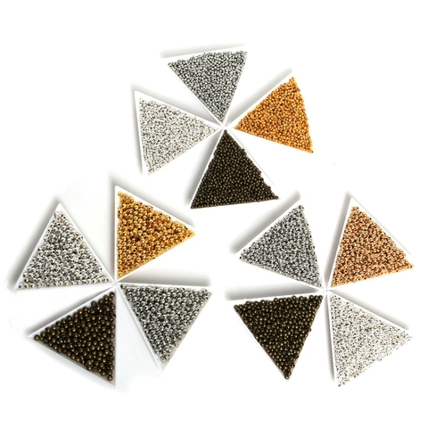 Iron Round Spacer Beads For DIY Jewelry Making Crafts Electroplated Metallic Gold Silver Loose Beads Accessories