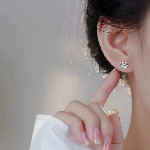 Blumen Ohrstecker S925 Sterlingsilber Zirkon Kleeblatt Schmuck Mit 925 Sterlingsilber Ohrstecker Stift Minimalistisch Damen