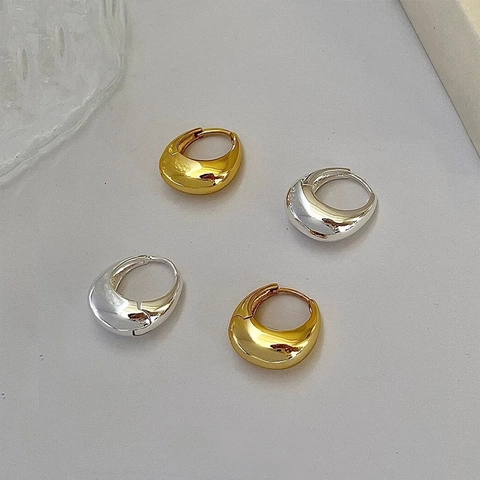 S925 Sterlingsilber Wassertropfen Hoop Ohrringe Minimalistisch Französischer Stil Hochglanz Poliert Ohrstecker Für Damen Schmuck