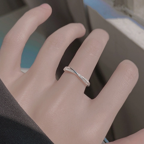 925 Sterlingsilber Kreuz Ring Für Damen Verstellbarer Offener Fingerring Mit Strass Minimalistischer Modeschmuck Geschenk