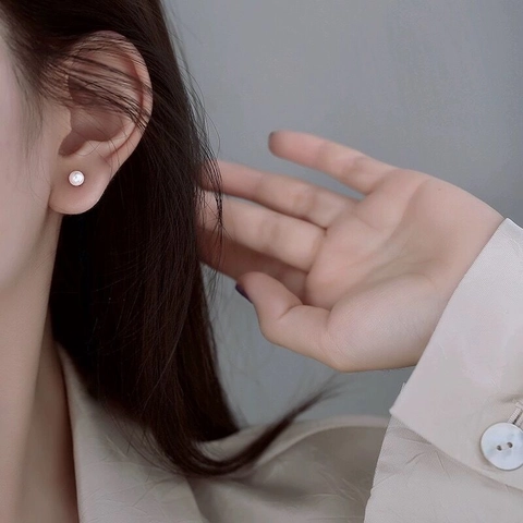 S925 Sterling Silver Artificial Pearl Ear Threader Earrings Elegant Long Chain Tassel Earrings With Small And Large Faux Artificial Pearls For Women Simple Daily Fashion Jewelry