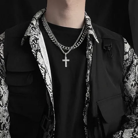 Collar de Cadena de Eslabones Cubanos de Acero Inoxidable Hip Hop Punk Streetwear Joyería Pesada Pulida para Hombre Mujer