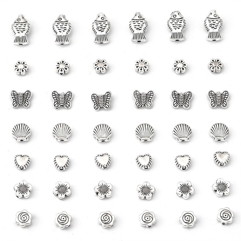Vintage Legierung Antiksilber Herz Blume Schmetterling Charms Für DIY Schmuckherstellung Armband Halskette Ohrring Handgefertigtes Material
