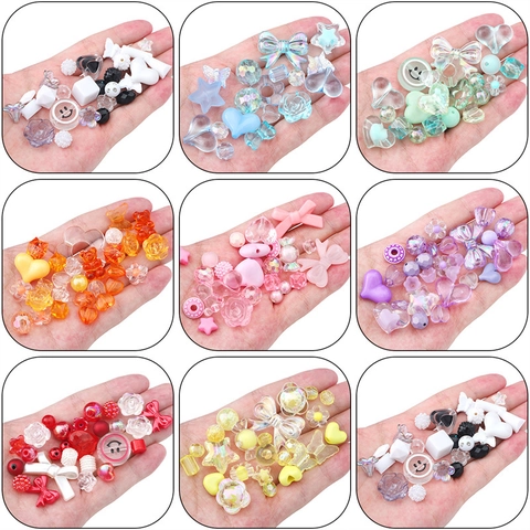 Vintage Baroque Acrylic Beads For DIY Jewelry Making Handmade Necklace Bracelet Pendant Accessories Colorful Mixed Beads