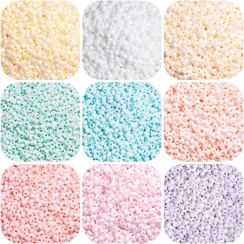 Irillerende Glazen Kralen Macaron Effen Kleur Losse Tussenkralen Voor DIY Sieraden Armband Ketting Handgemaakte Knutselbenodigdheden