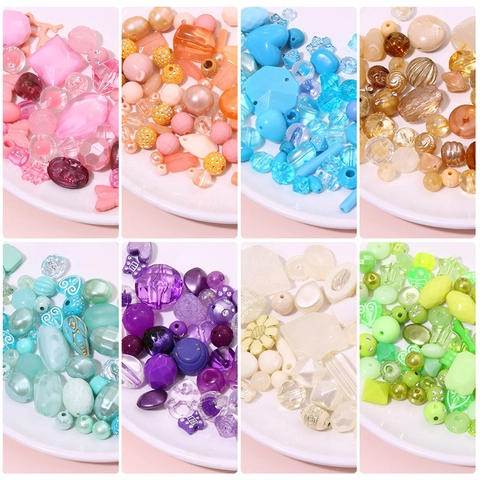 Vintage Baroque Acrylic Beads Blind Box For DIY Jewelry Making Mixed Shapes Resin Artificial Pearl Charms Pendants Accessories