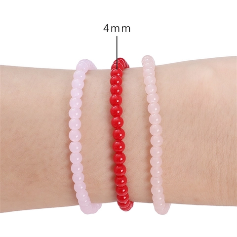 Effen Kleur Ronde Glazen Kralen Imitatie Jade Losse Kralen Voor DIY Ketting Armband Maken Handgemaakte Sieraden Accessoires