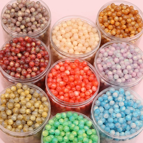 Perles Rondes en Résine Effet Ciel Étoilé Doré DIY Accessoires de Fabrication de Bijoux Pour Bracelet Collier