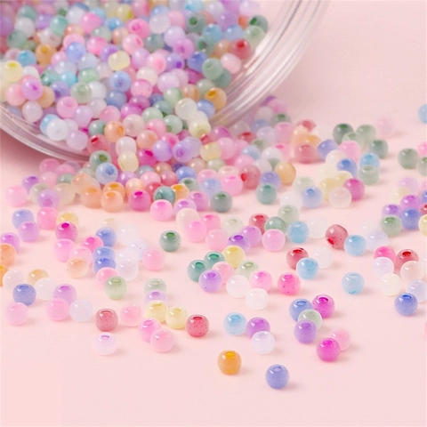 Cat Eye Glass Beads Frosted Round Loose Seed Beads For DIY Handmade Bracelet Necklace Jewelry Making Crafts Supplies