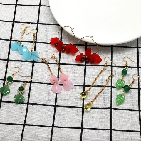 Teardrop Glass Beads For DIY Jewelry Making Gradient Colorful Czech Glass Pendants For Hairpin Earrings Handmade Materials