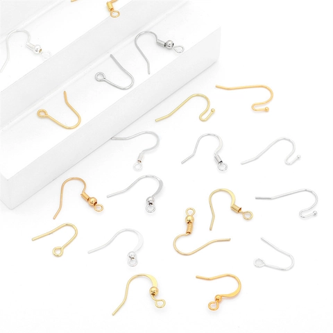 Ganchos para Pendientes de Cobre Chapado en Oro de 14K 18K para Crear Joyas Accesorios de Ganchos para Pendientes DIY Chapados en Oro Plata Oro Blanco