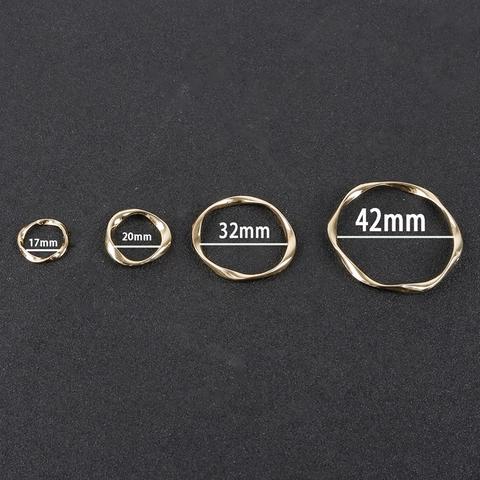 Twisted Geometric Circle Alloy Pendants Gold Irregular Wave Charms For DIY Earring Necklace Jewelry Making Women Components