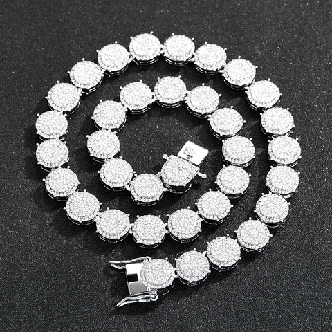 Hip Hop Miami Cuban Link Chain Necklace Bracelet Iced Out Alloy Rhinestone For Men Women Streetwear Fashion Jewelry