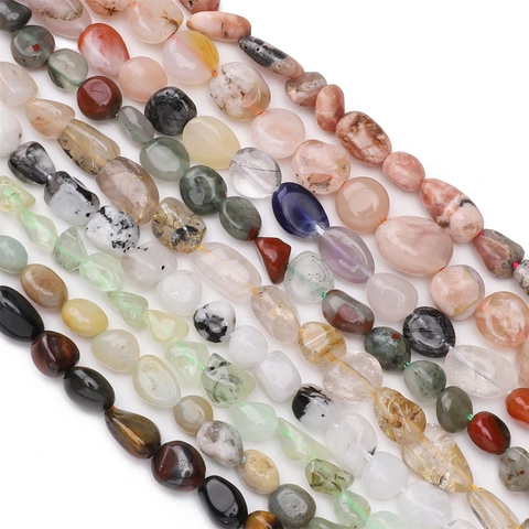 Natural Stone Beads Irregular Polished Nuggets Semi Precious Stone Chips For DIY Jewelry Making Necklaces Bracelets Accessories