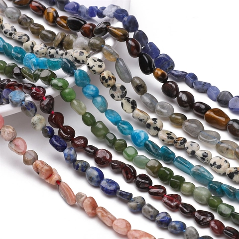 Natural Stone Beads Irregular Polished Nuggets Semi Precious Stone Chips For DIY Jewelry Making Necklaces Bracelets Accessories