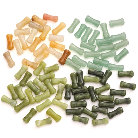 Bamboo Shape Natural Stone Beads For DIY Jewelry Making Matte Finished Loose Beads For Bracelets Earrings Accessories