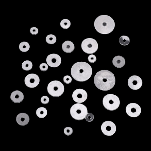 Transparent Plastic Round Spacers Gaskets Clear Resin Washers For DIY Jewelry Making Bracelet Components Findings
