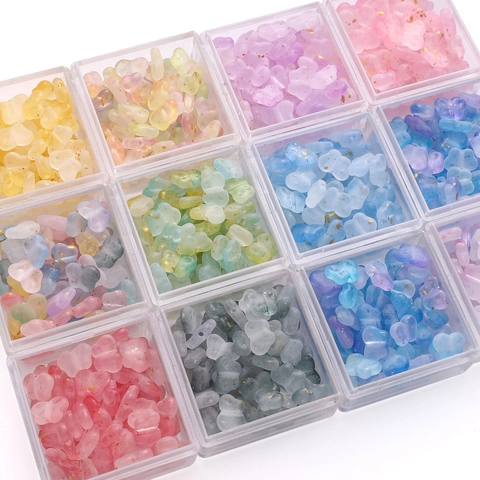 Frosted Acrylic Butterfly Beads With Gold Foil Inlaid Mixed Macaron Colors For Handmade Jewelry Making Crafts DIY Projects