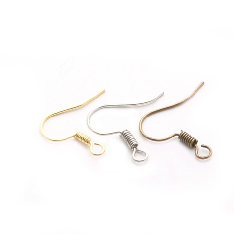 Handmade DIY Earring Making Supplies Metal Earring Hooks For Jewelry Making Electroplated Fishhook Ear Wires Accessories For Women