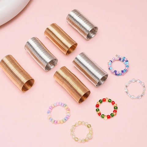 Stainless Steel Memory Wire Ring Coils For DIY Jewelry Making Bracelet Components Handmade Beaded Ring Accessories Gold Silver