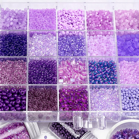 Perline di Vetro Viola Per Creazione di Gioielli Fai Da Te Perline Sfuse Per Bracciale Collana Catena Per Cellulare Accessori